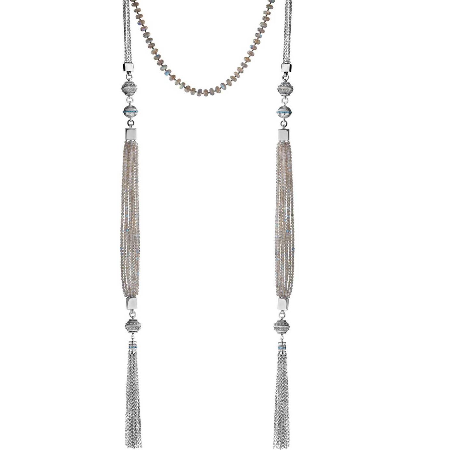 Azza Fahmy grey lariat necklace