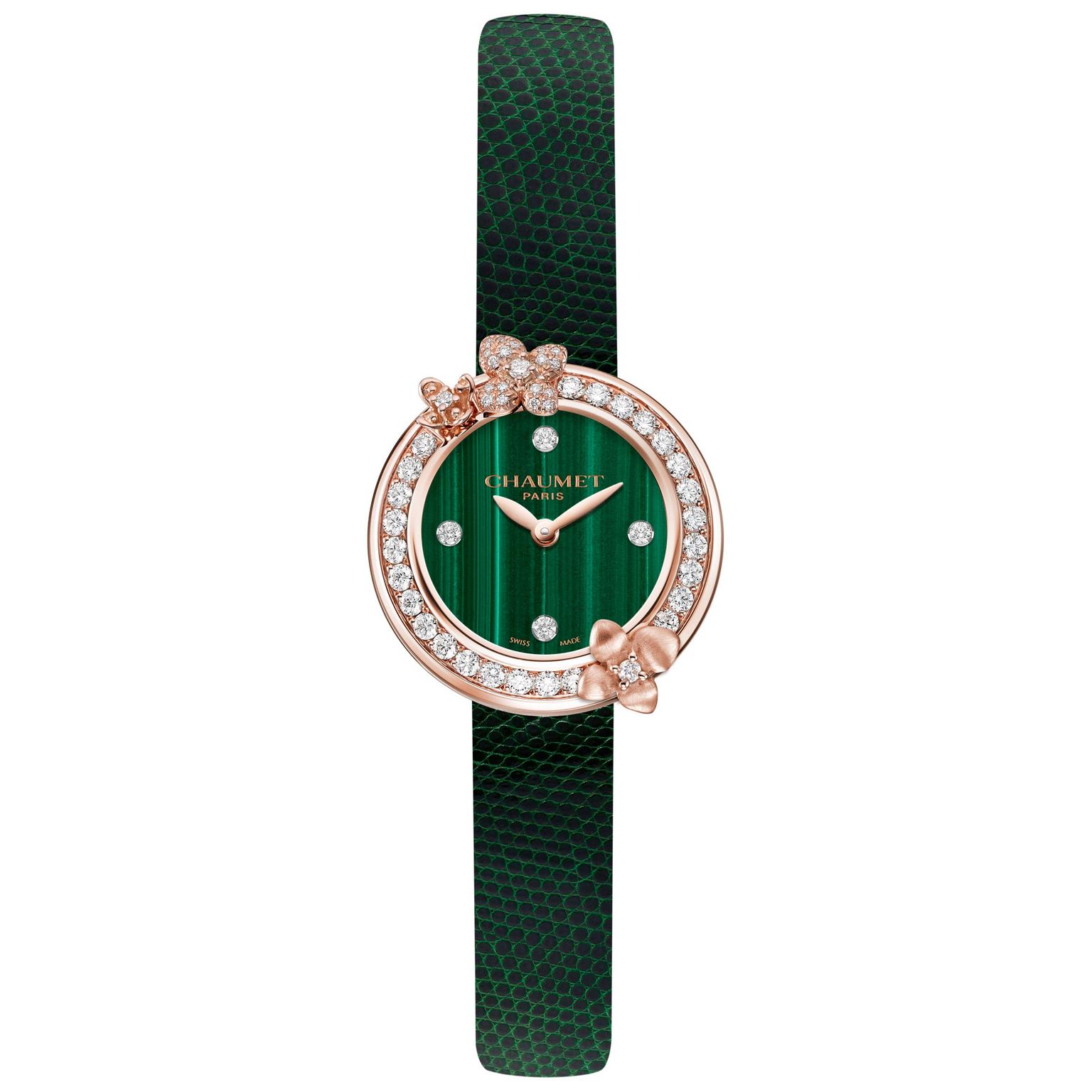 Hortensia Eden watch with malachite dial