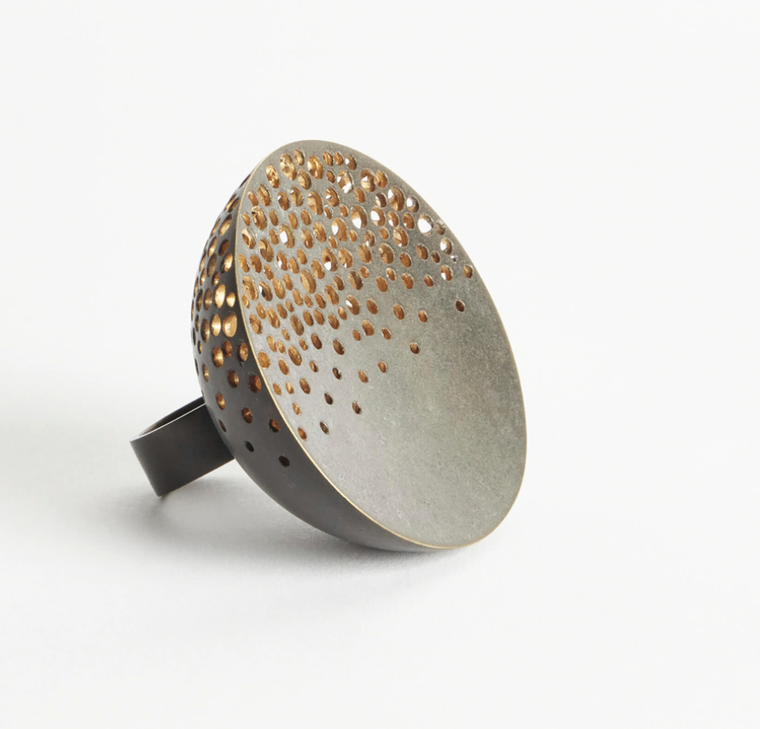 Crumbling Hemisphere ring by Ane Christensen for Carpenters Workshop Gallery