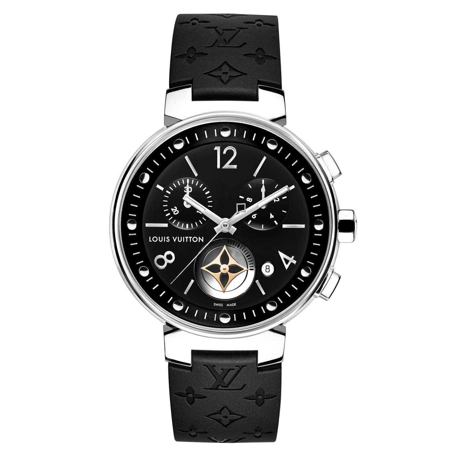 Đồng hồ Louis Vuitton Tambour Moon Dual Time tiện lợi cho chuyến du lịch