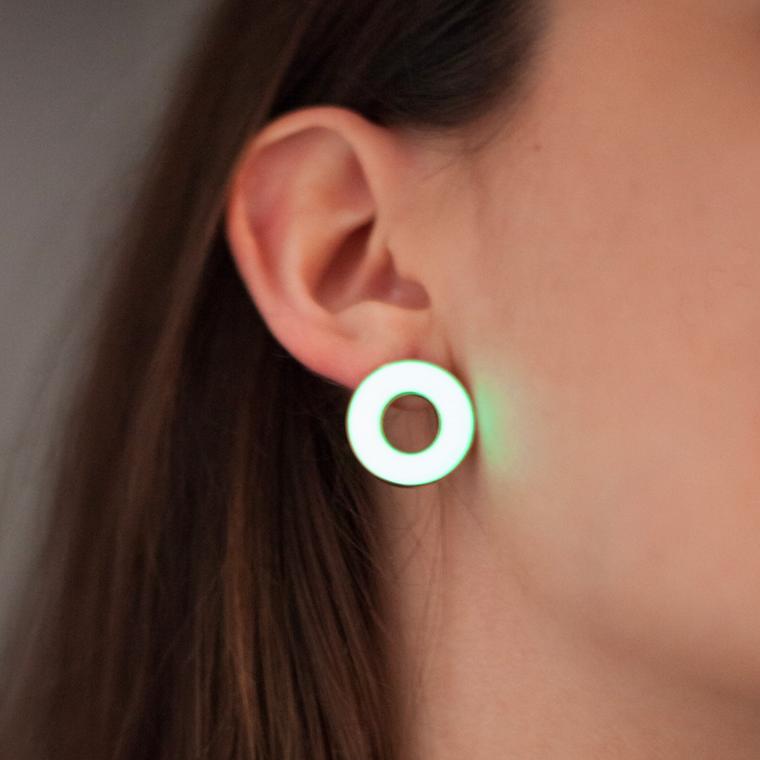 Baptiste Monvoisin Glowy glow-in-the-dark earrings