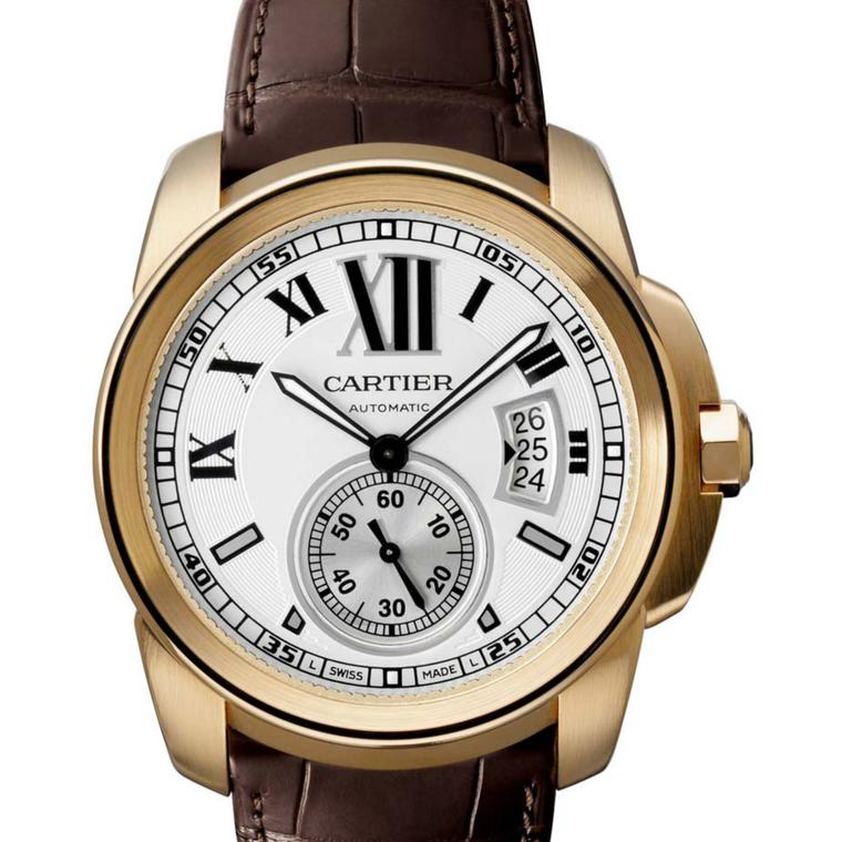 Calibre de Cartier rose gold watch 