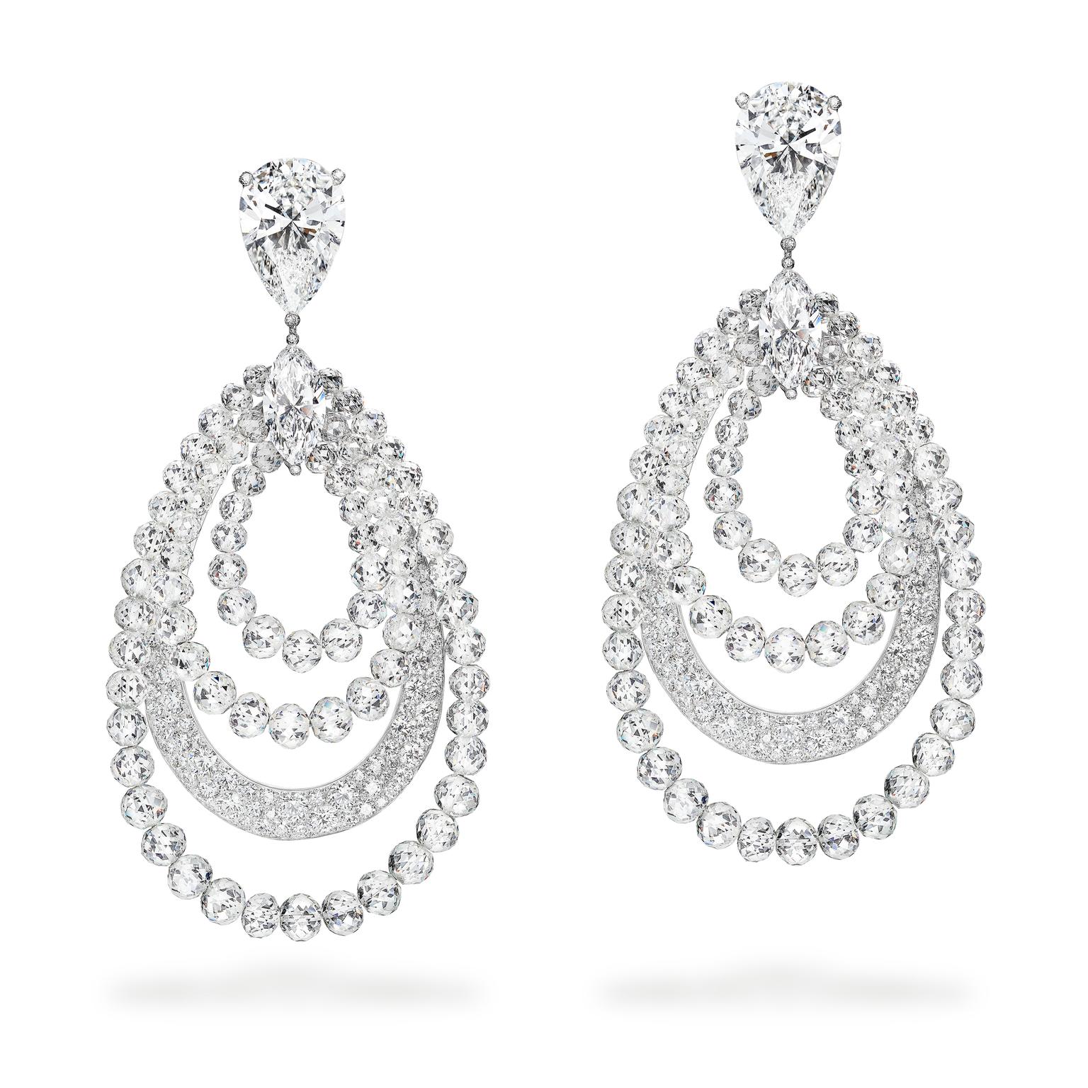 de GRISOGONO Love on the Rocks white diamond High Jewellery earrings