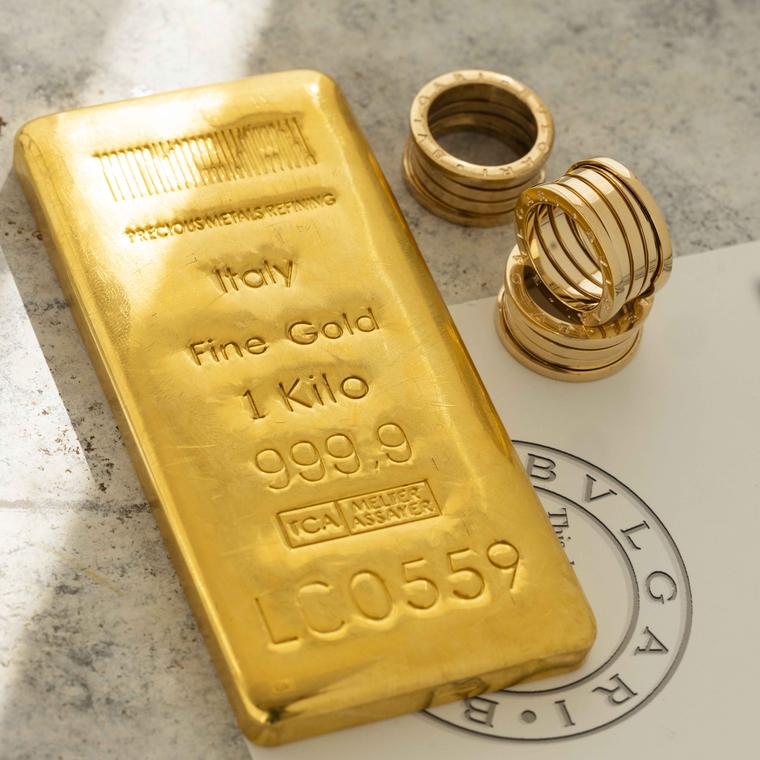 Gold bar Bvlgari Manufacture 