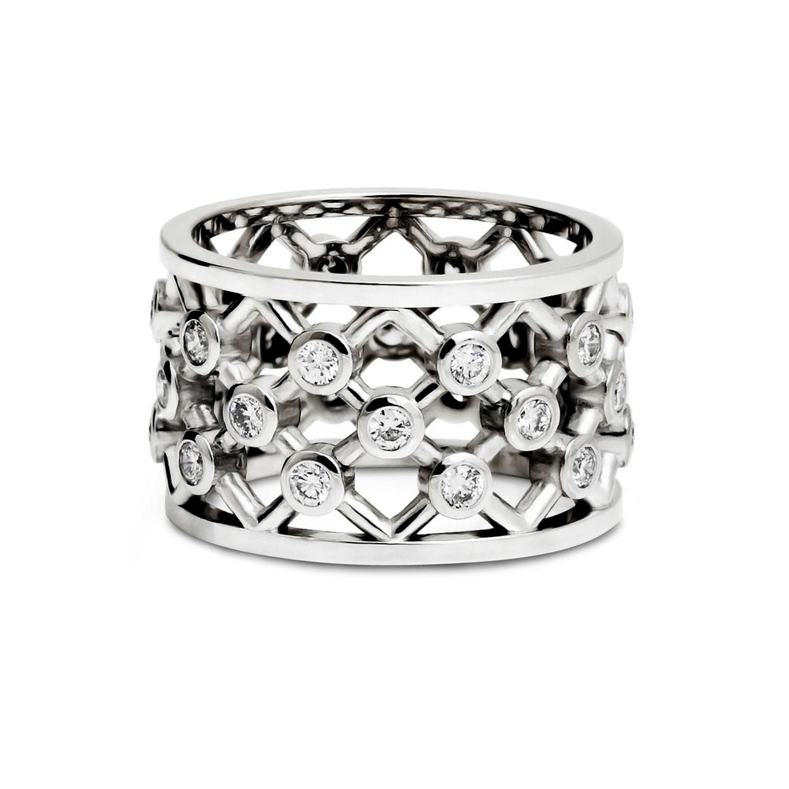 Alexander Davis Dendritic Lattice diamond ring