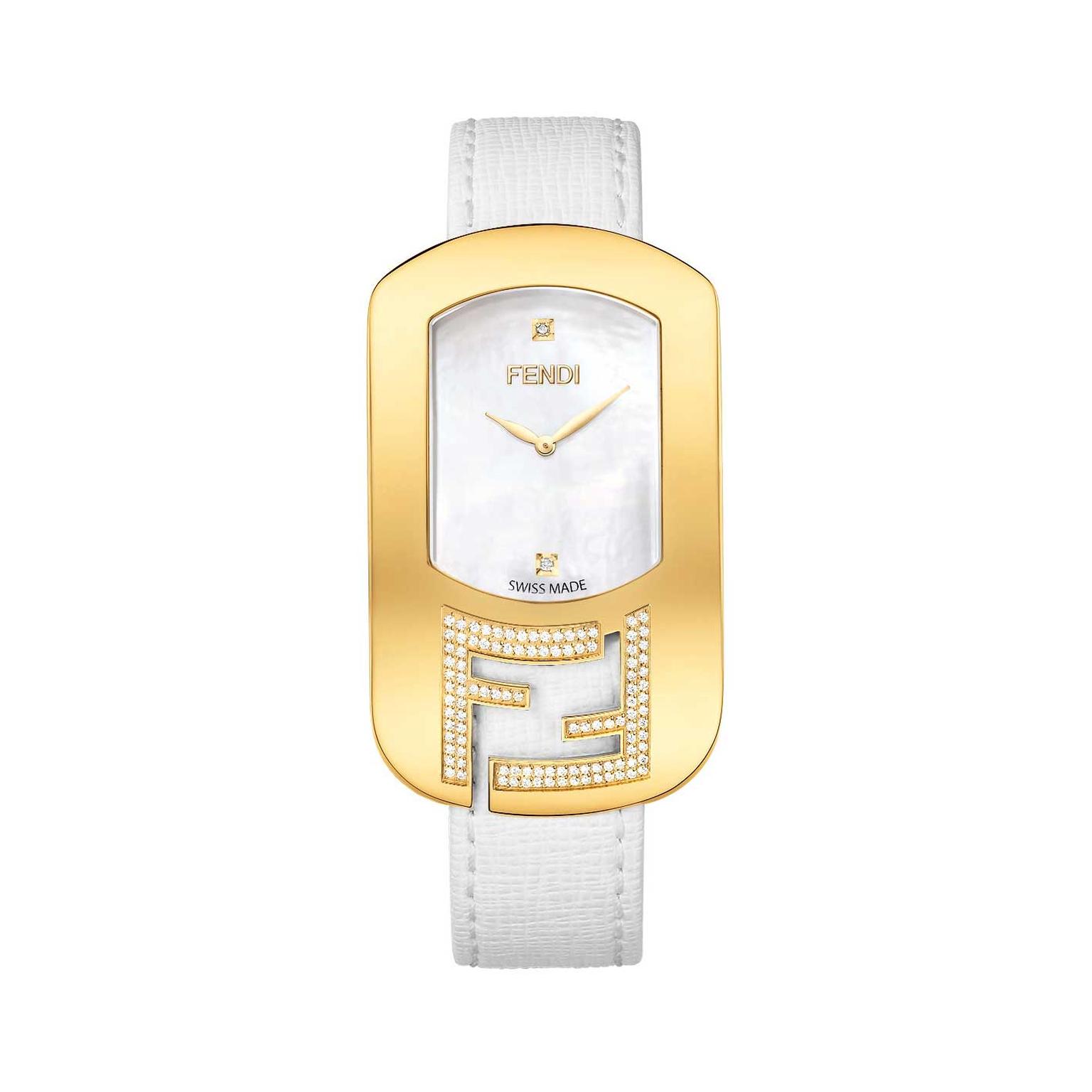 Fendi mother of pearl watch shop