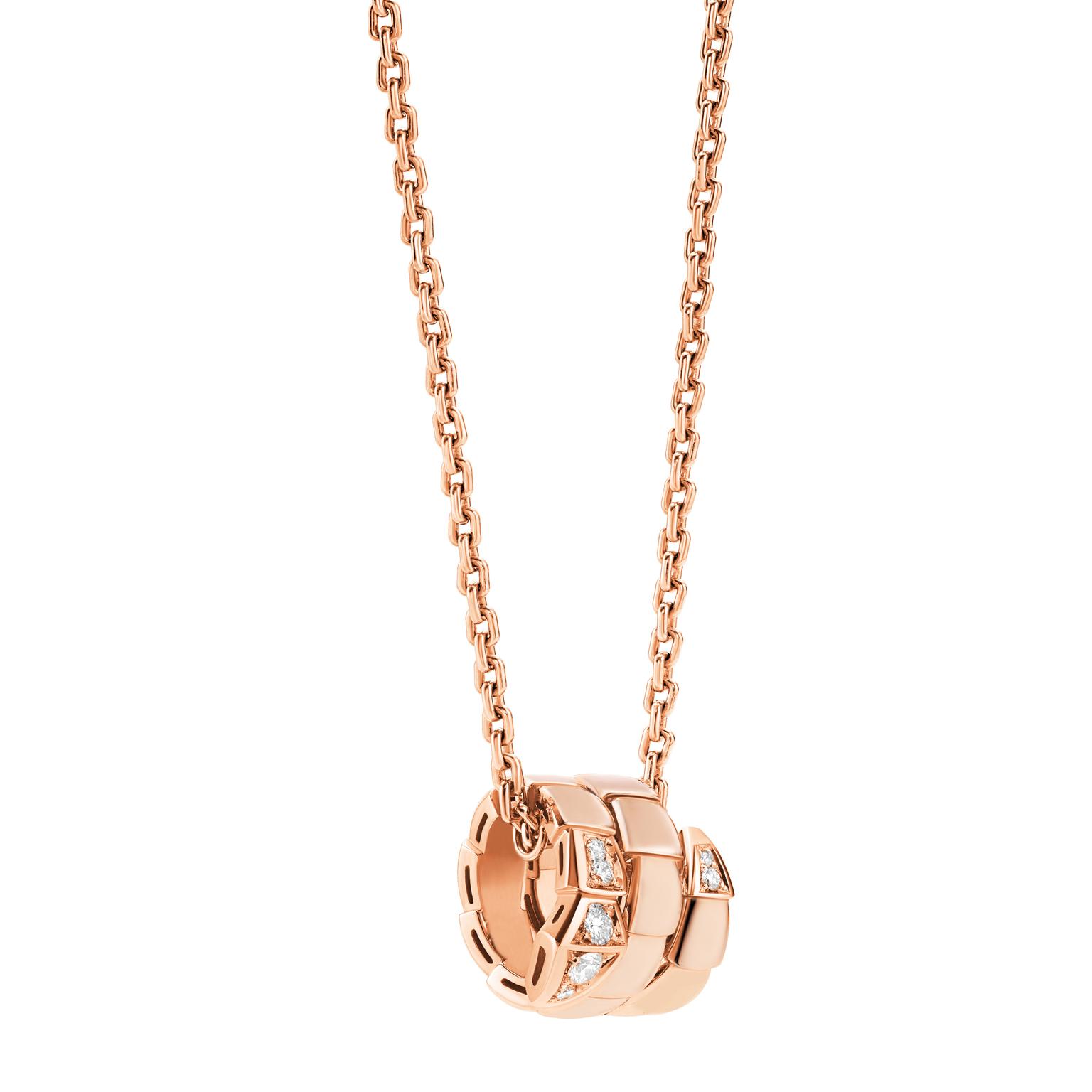 Bulgari 18ct Rose Gold And Diamond 'Serpenti Viper' Necklace Contemporary  For Sale at 1stDibs | bulgari serpenti necklace, parure bulgari serpenti,  bulgari diamond ruby gold serpenti necklace