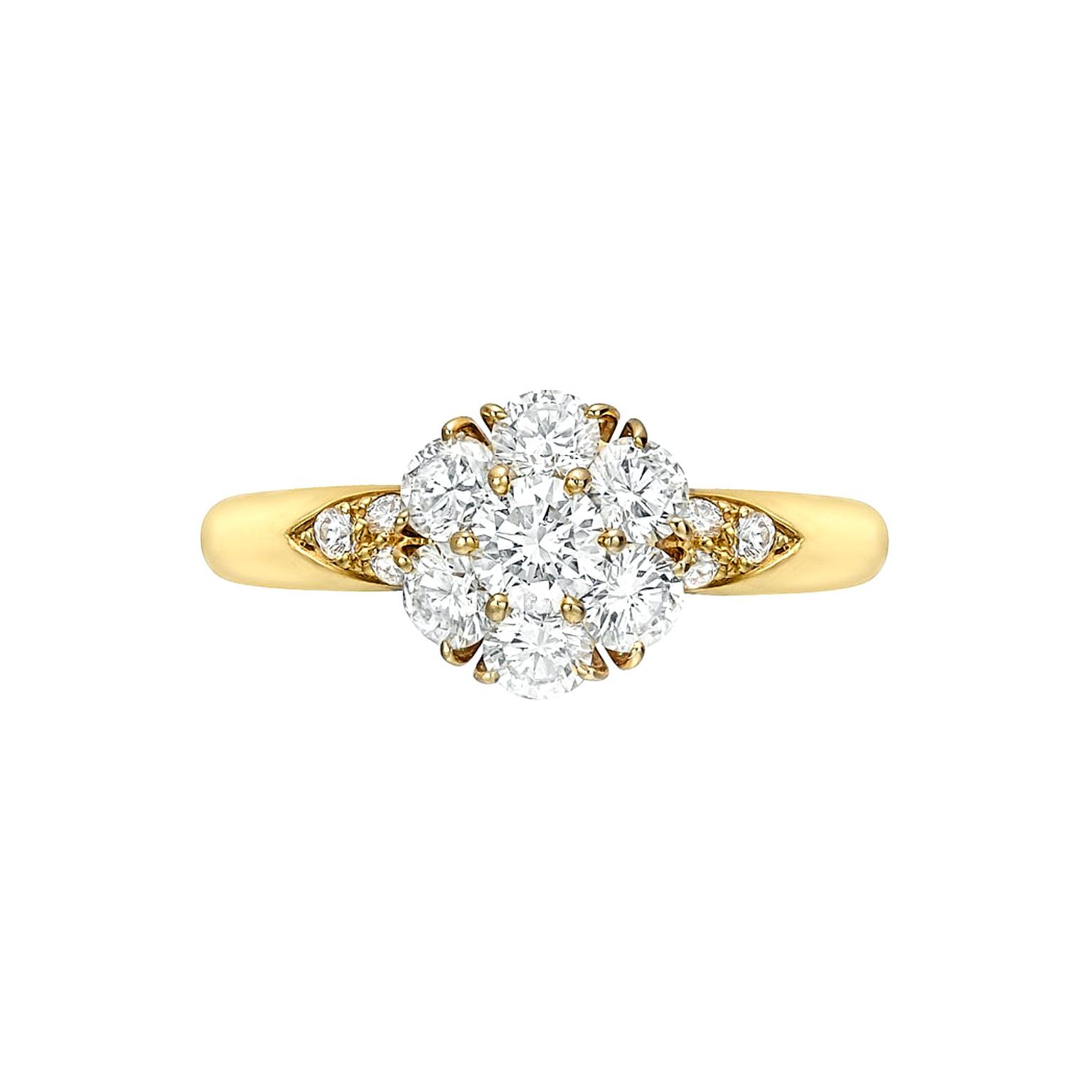 Cluster-set Van Cleef & Arpels engagement ring