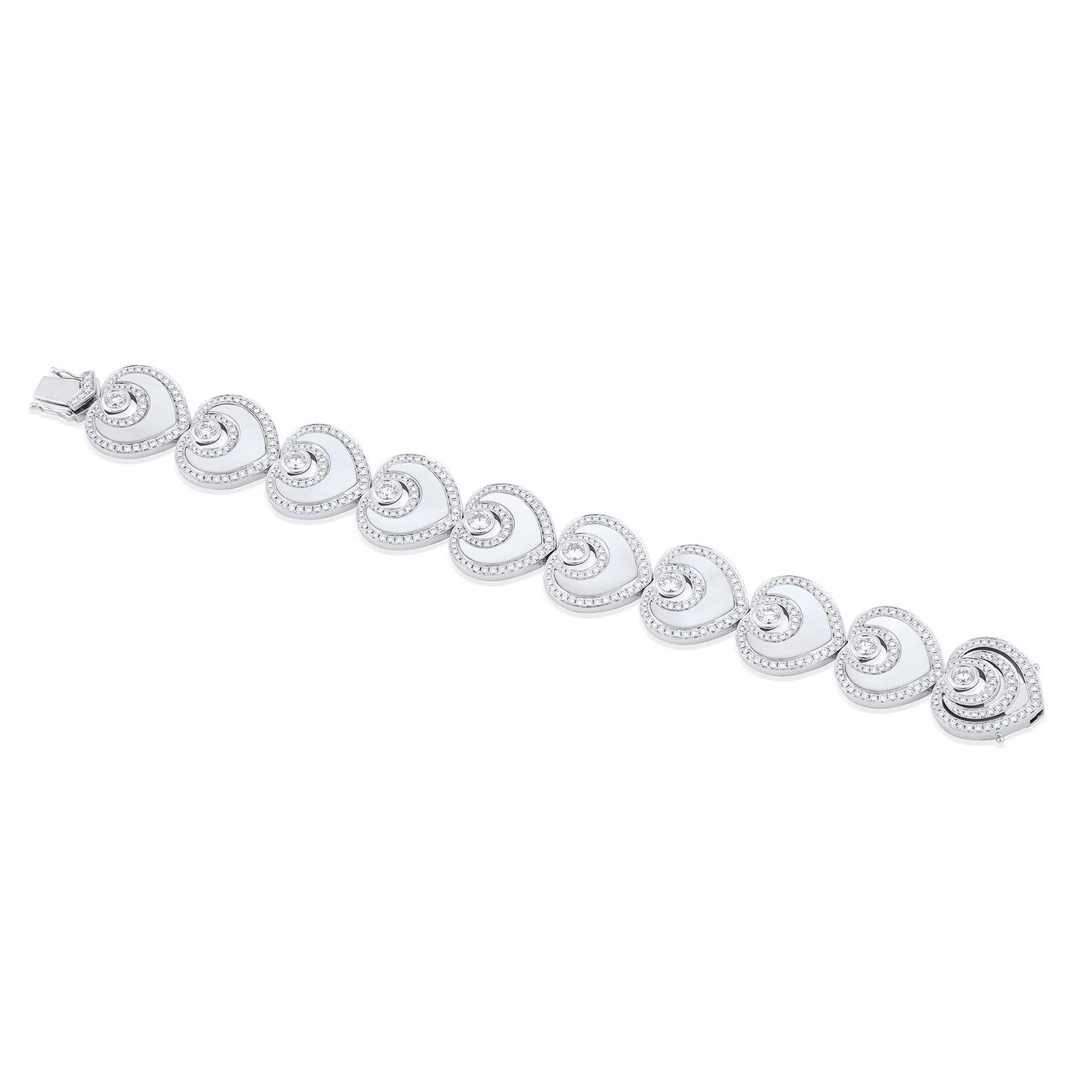 Boodles Sophie platinum, diamond and grey mother-of-pearl bracelet