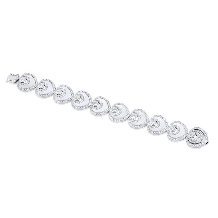 Boodles Sophie platinum, diamond and grey mother-of-pearl bracelet