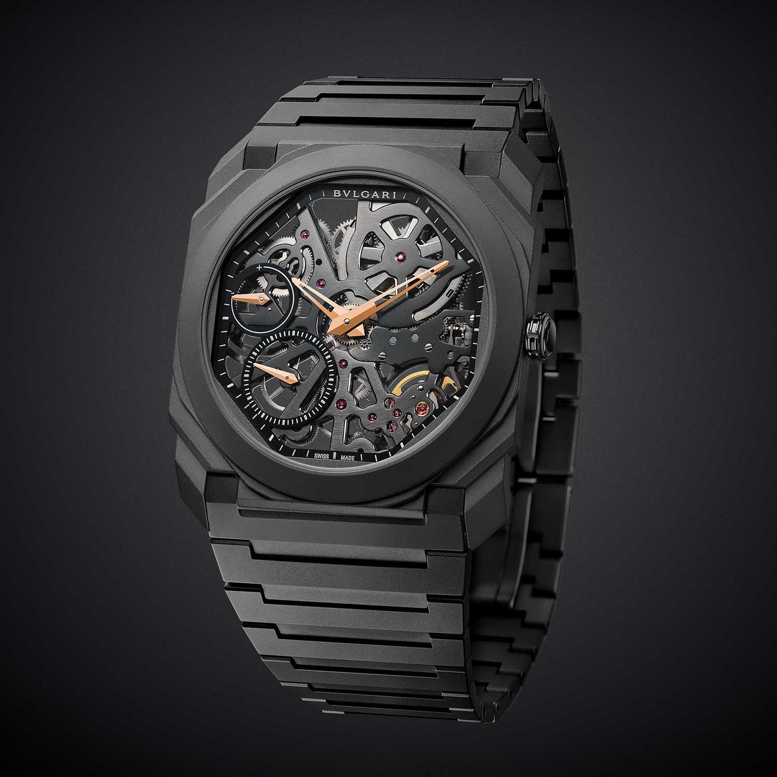 Bulgari Octo Finissimo Skeleton all black watch