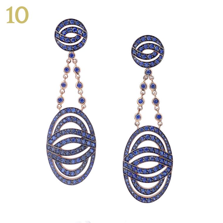Lily Gabriella blue sapphire Infinitas earrings