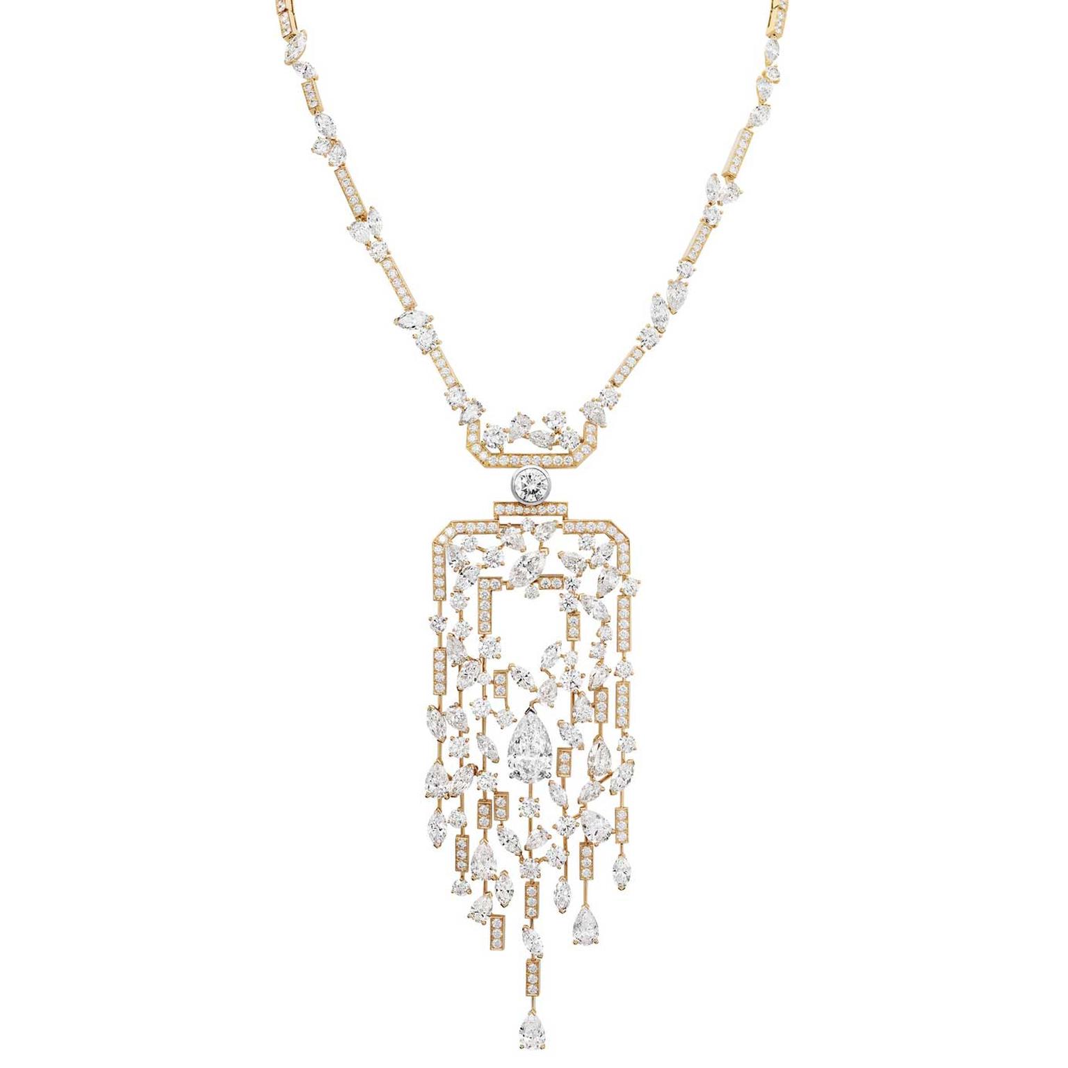 Chanel Eternal N°5 Necklace - 18K White Gold, Diamonds - Color: Blanc