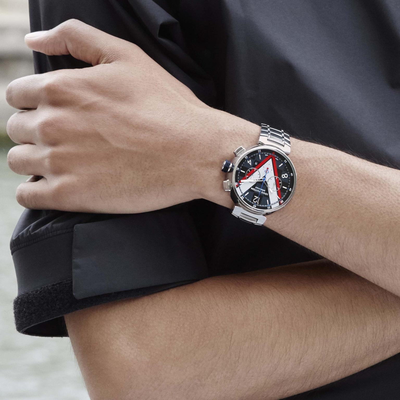 Tambour damier cobalt chronograph shop