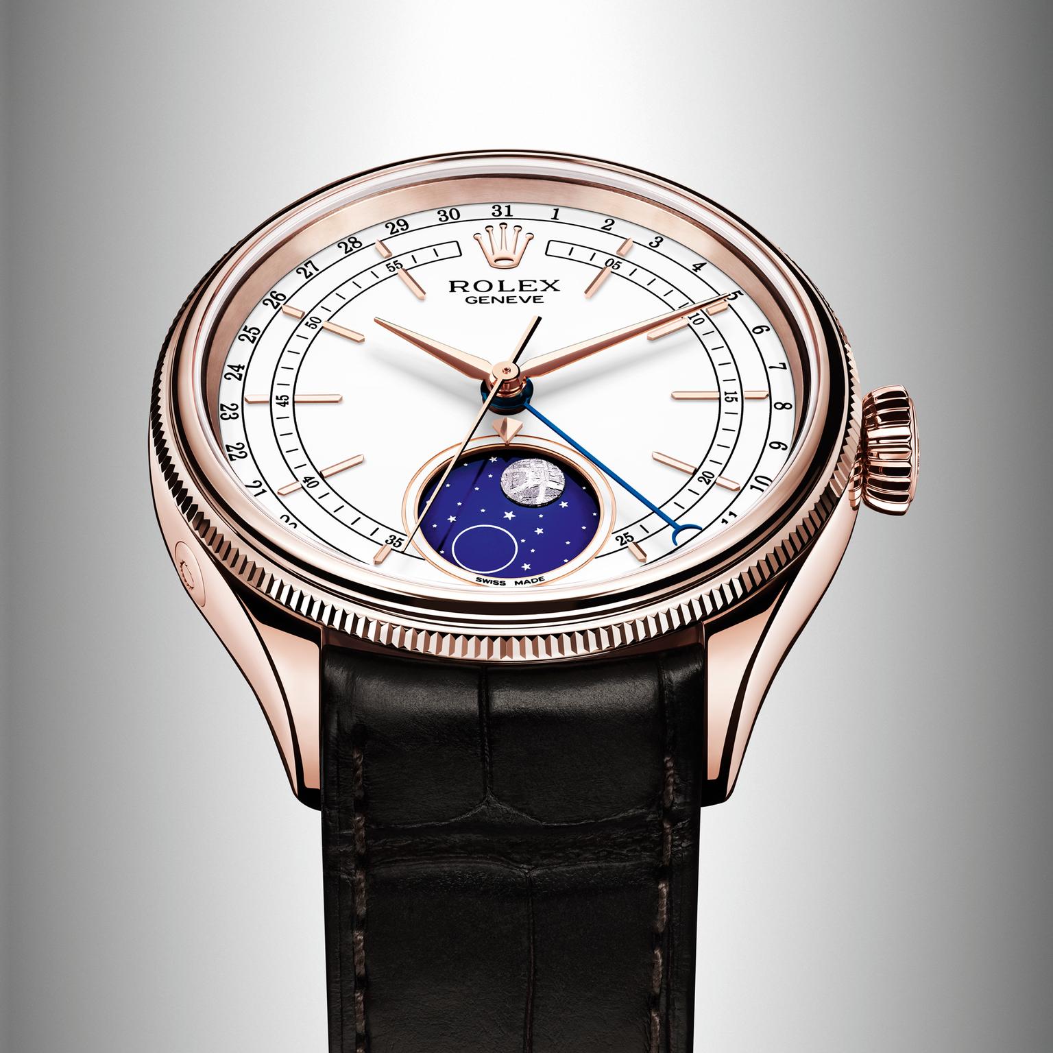 Cellini Moonphase watch in Everose gold Rolex The Jewellery Editor