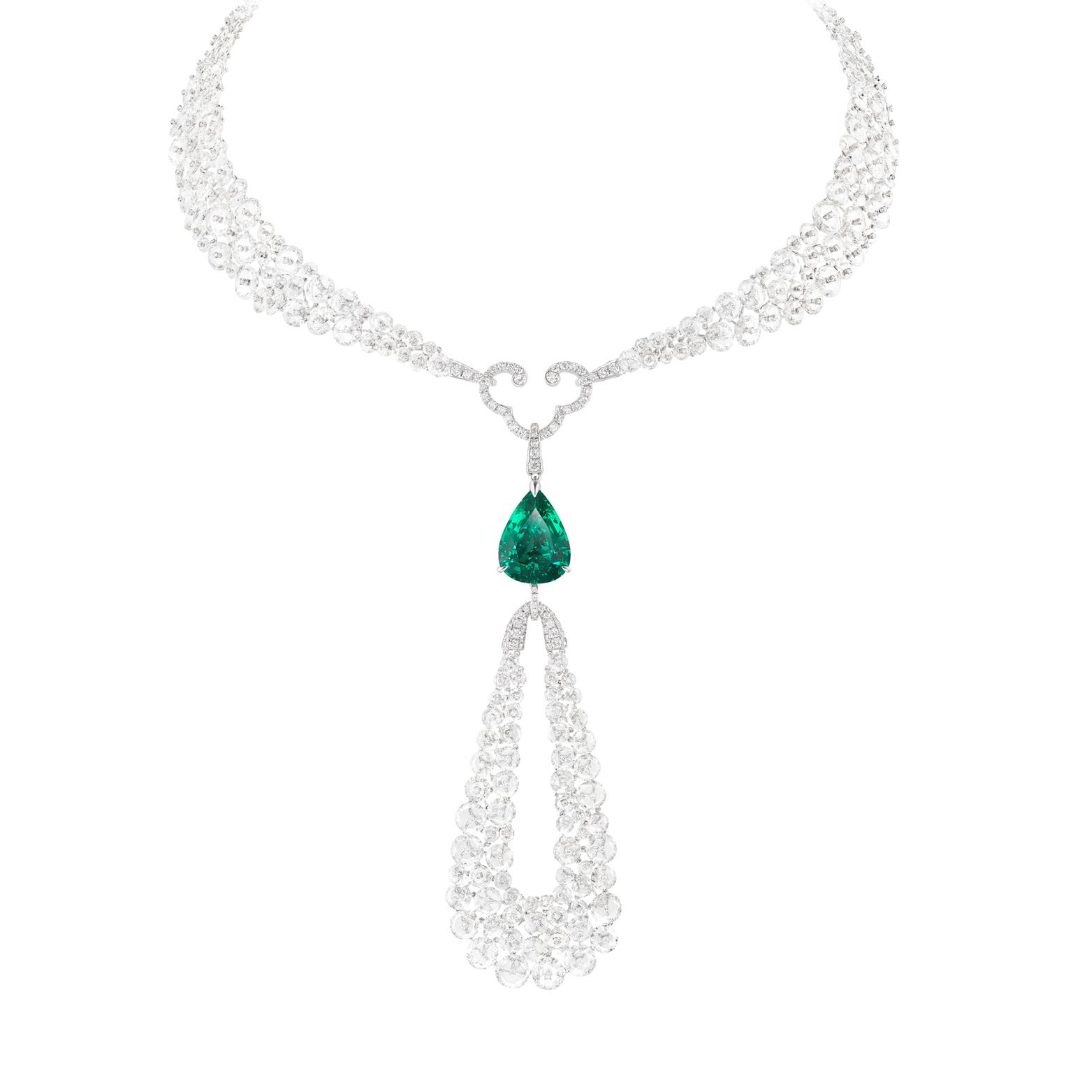 Boghossian diamond and emerald necklace