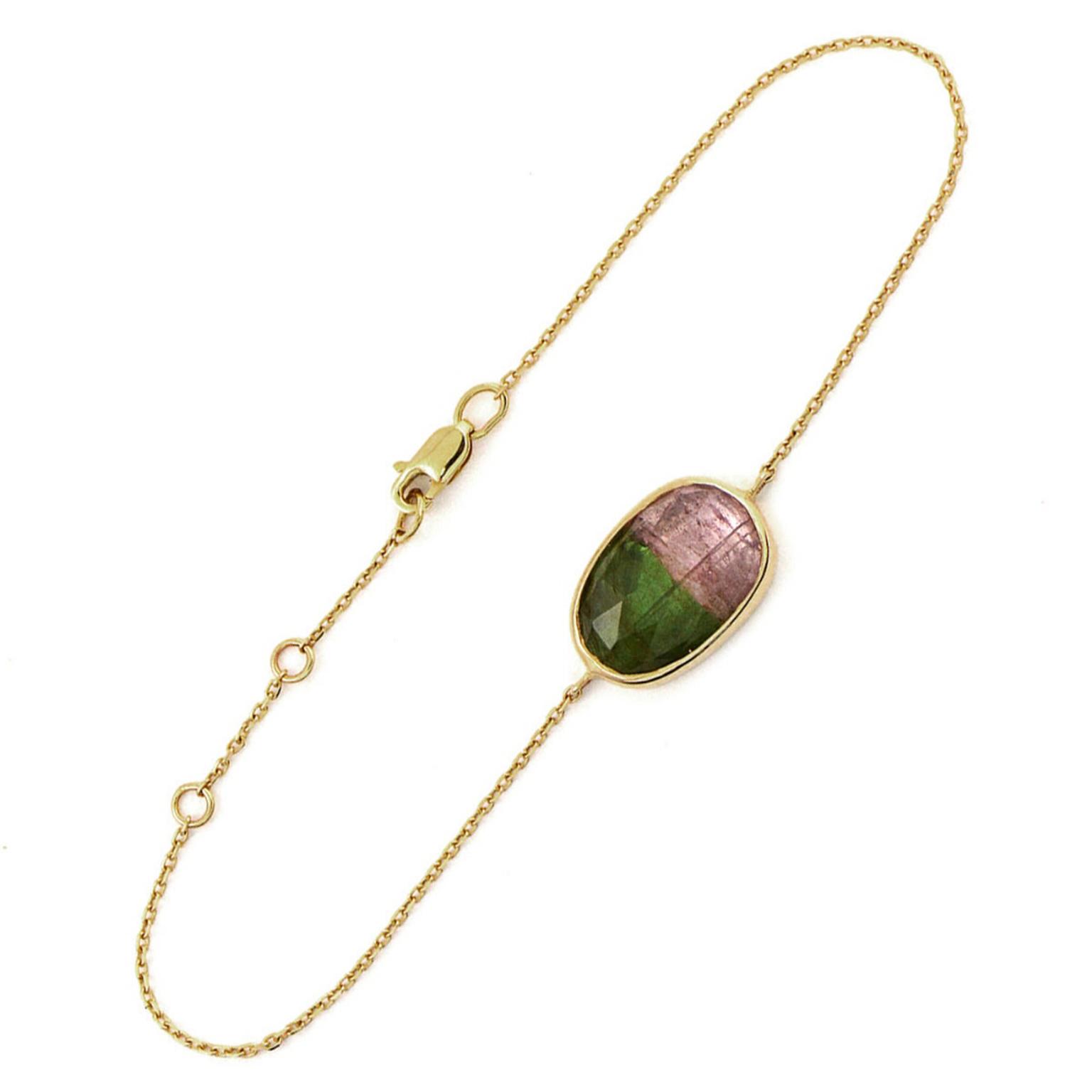 Celine D'Aoust watermelon tourmaline bracelet