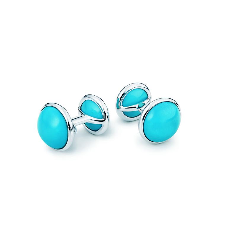 Elsa Peretti cabochon turquoise cufflinks