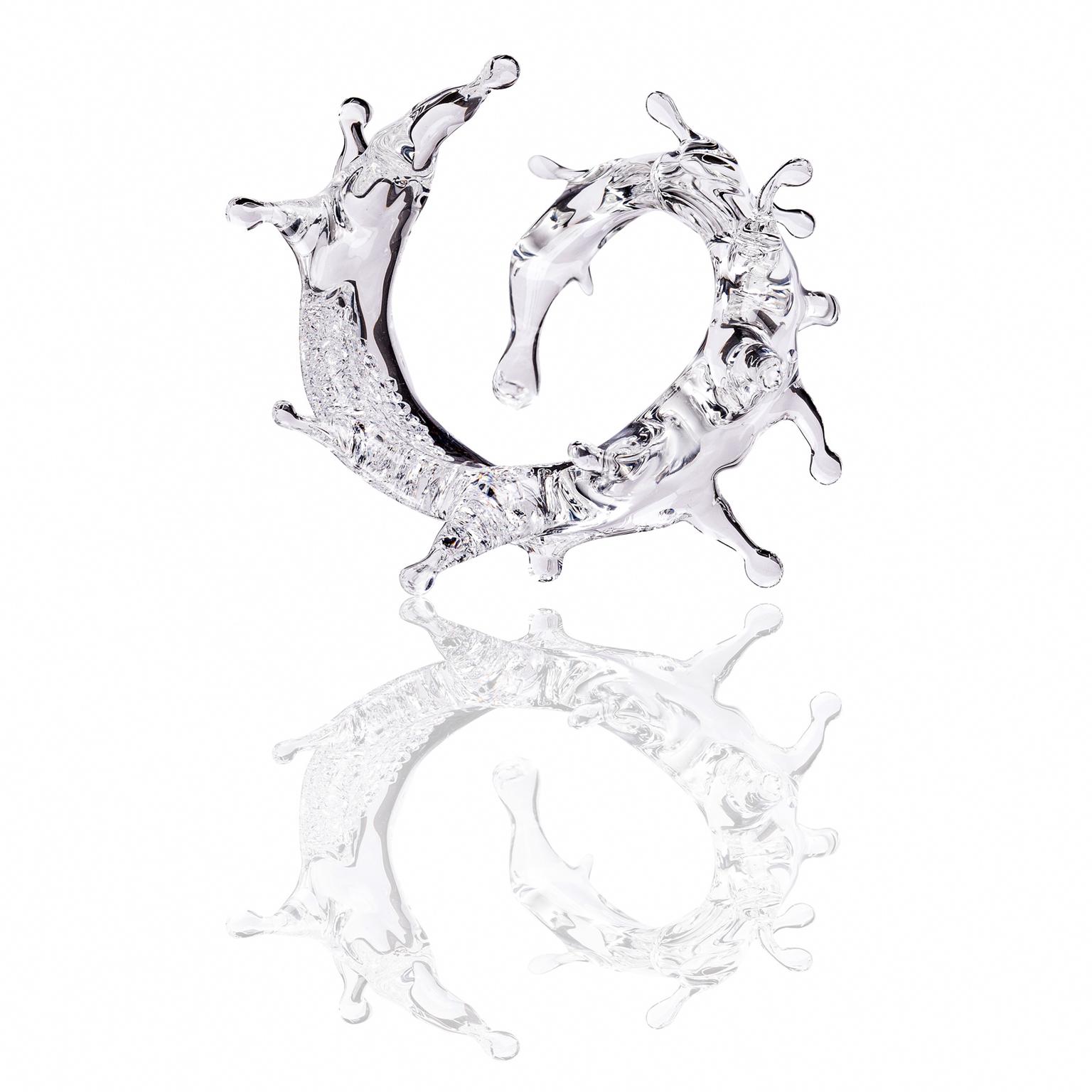 Beau Han Xu SPLASH! crystal glass and diamond bracelet