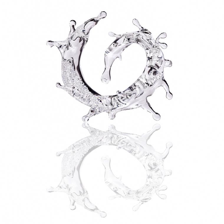 Splash! crystal glass and diamond bracelet