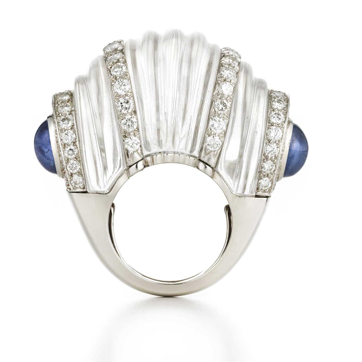 David Webb Rock crystal ring worn by Renee Zellweger Oscars 2020