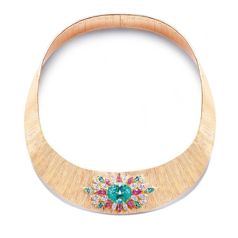 Piaget Sunny Side of Life Paraiba tourmaline necklace in pink gold