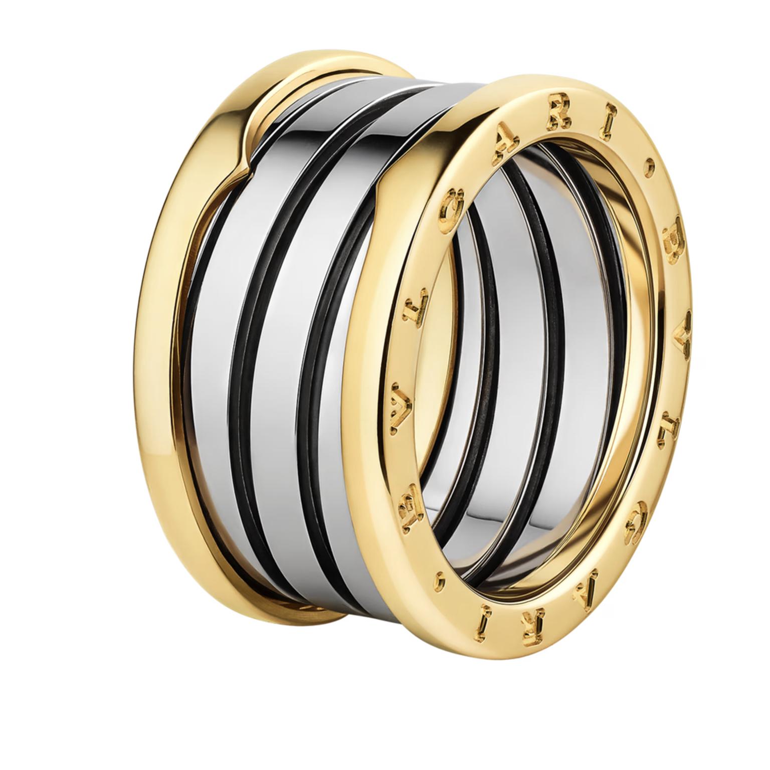 B.zero1 ring Gold and Steel by Bvlgari