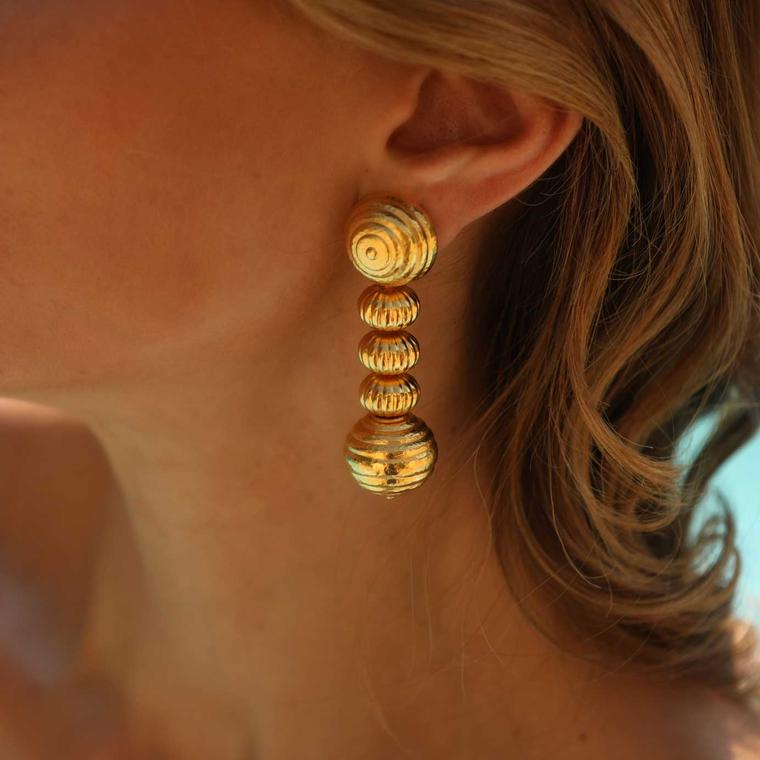Minoan bead earrings by Lalaounis 