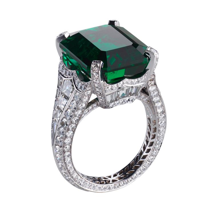 Fabergé Devotion emerald and diamond ring