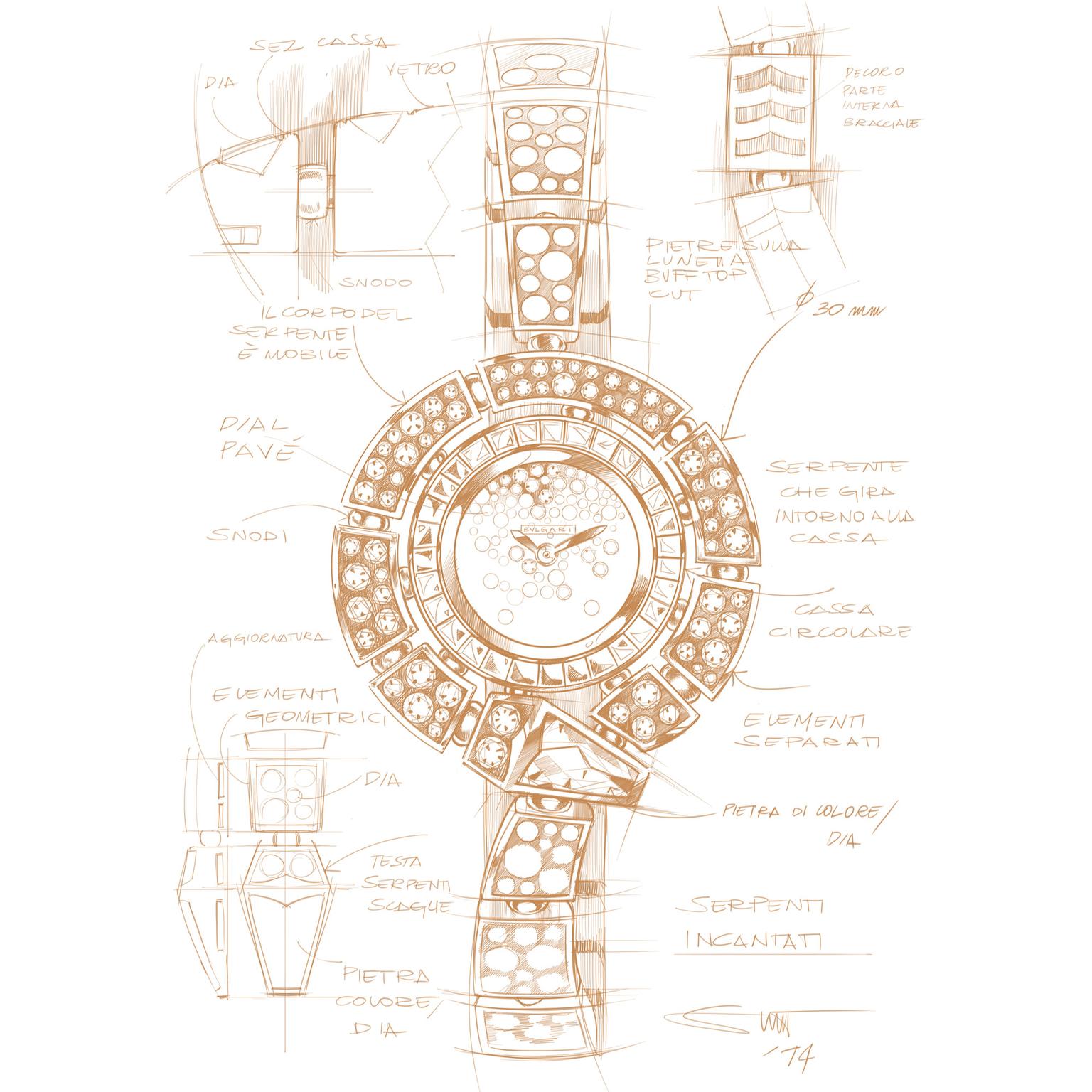 Bulgari Serpenti Incantati Buonamassa sketch