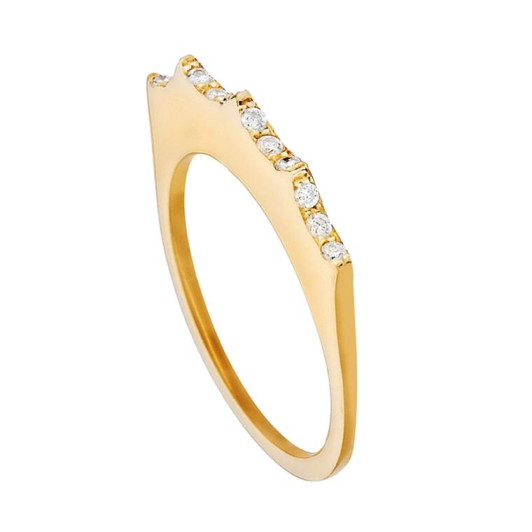 Empress ring in yellow gold and white diamonds 