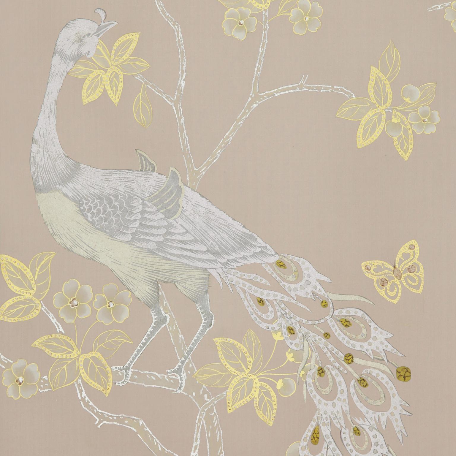 de Gournay Fritillary butterfly wallpaper