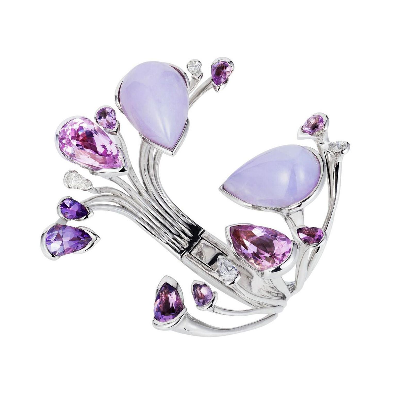 Fernando Jorge jadeite, kunzite, amethyst and diamond bracelet