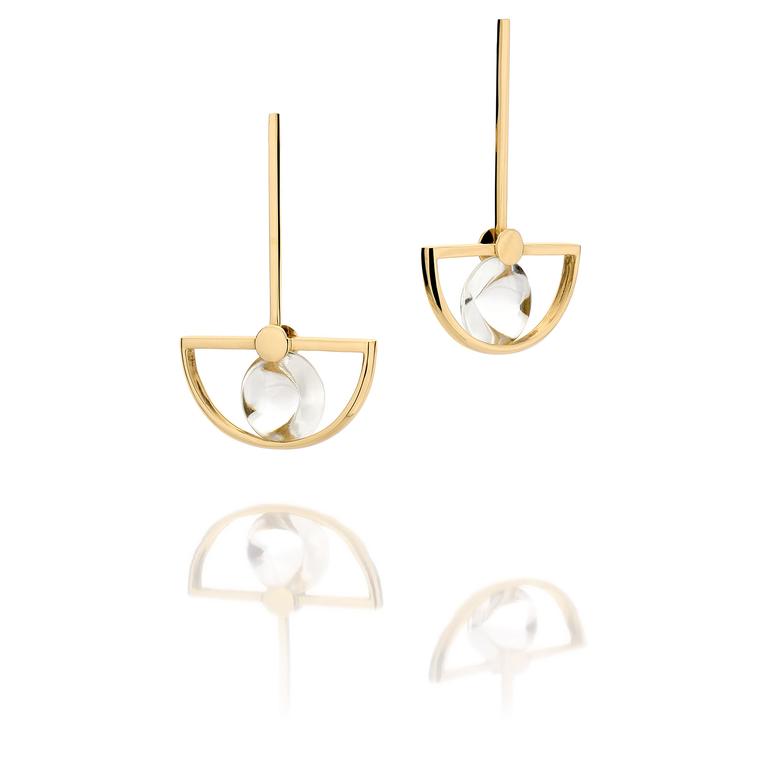 Yael Sonia Spinning Top curve earrings