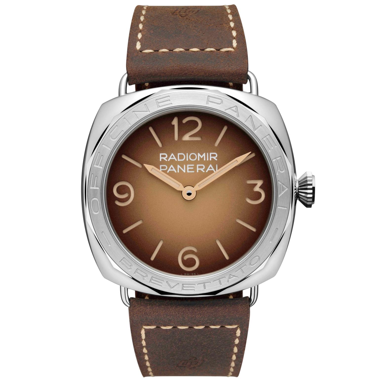 Panerai Radiomir 3 Days Acciaio brown dial watch