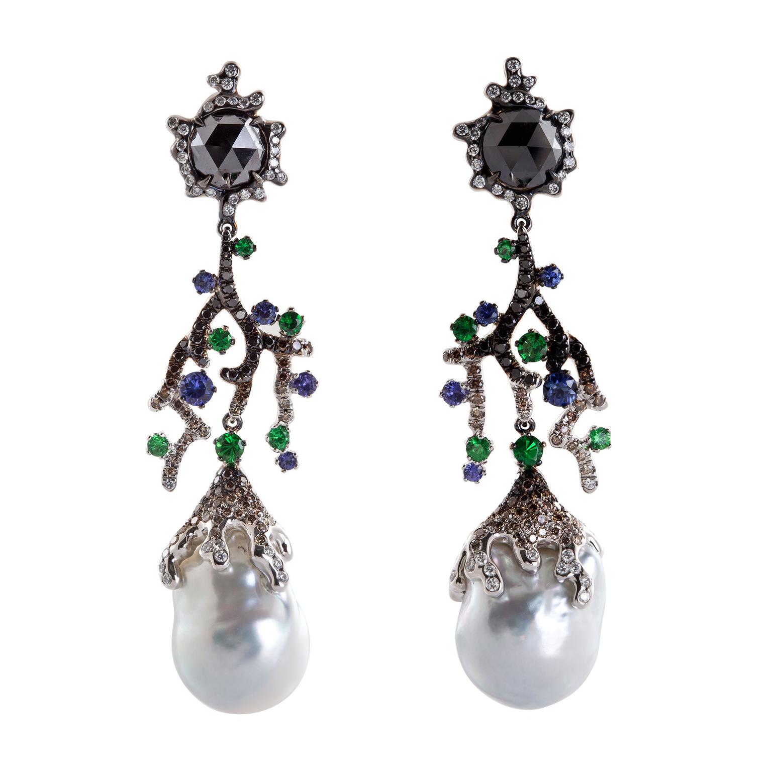 Alessio Boschi black diamond earrings