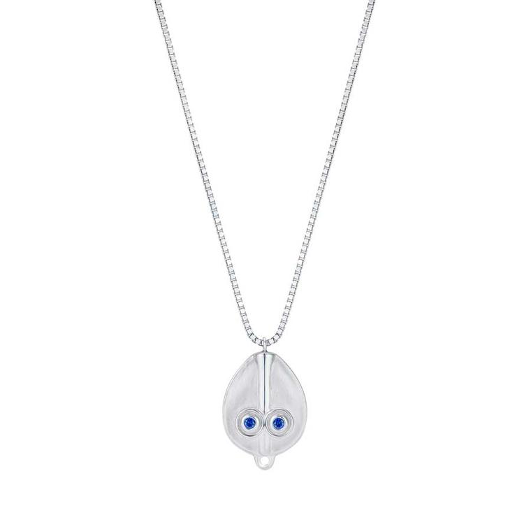 Boateng x Hirsh Power of Love silver pendant sapphires
