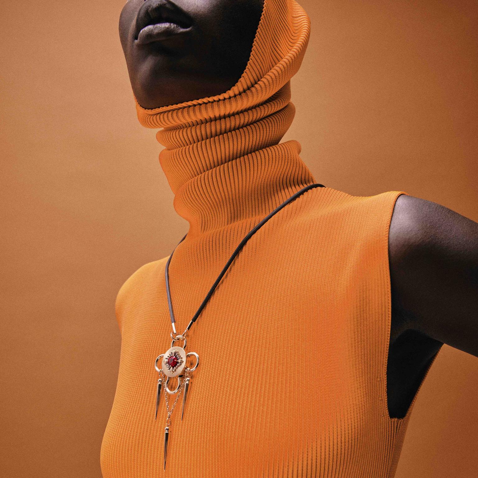 Bolt necklace by Rouvenat