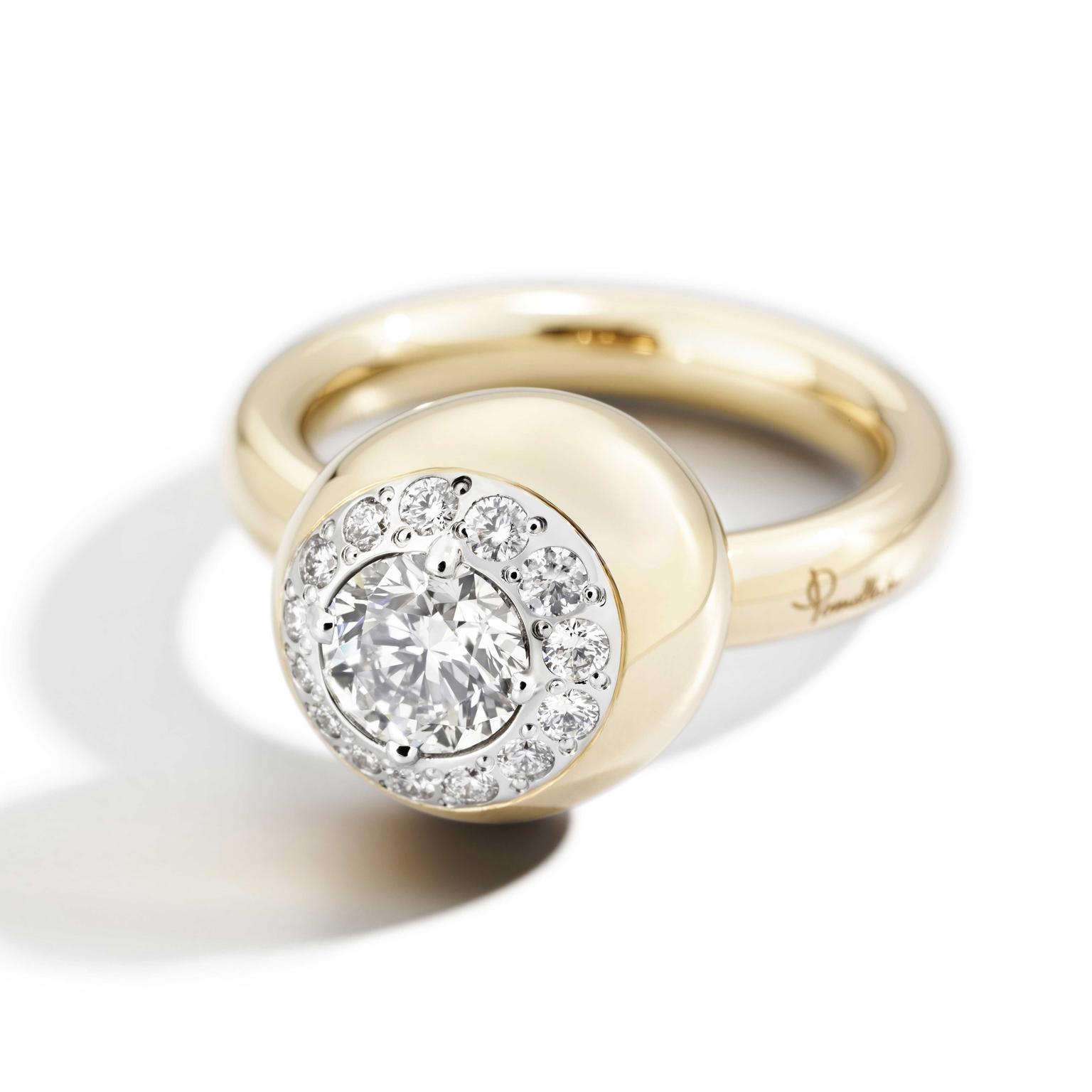 Pomellato Nuvola rose gold diamond ring