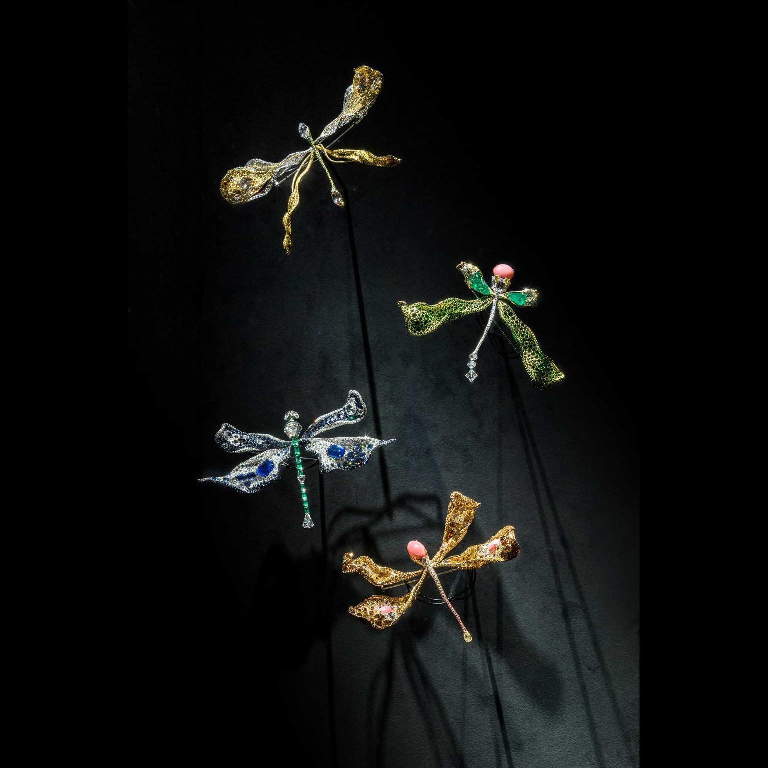 Cindy Chao Black Label Masterpiece dragonfly brooches