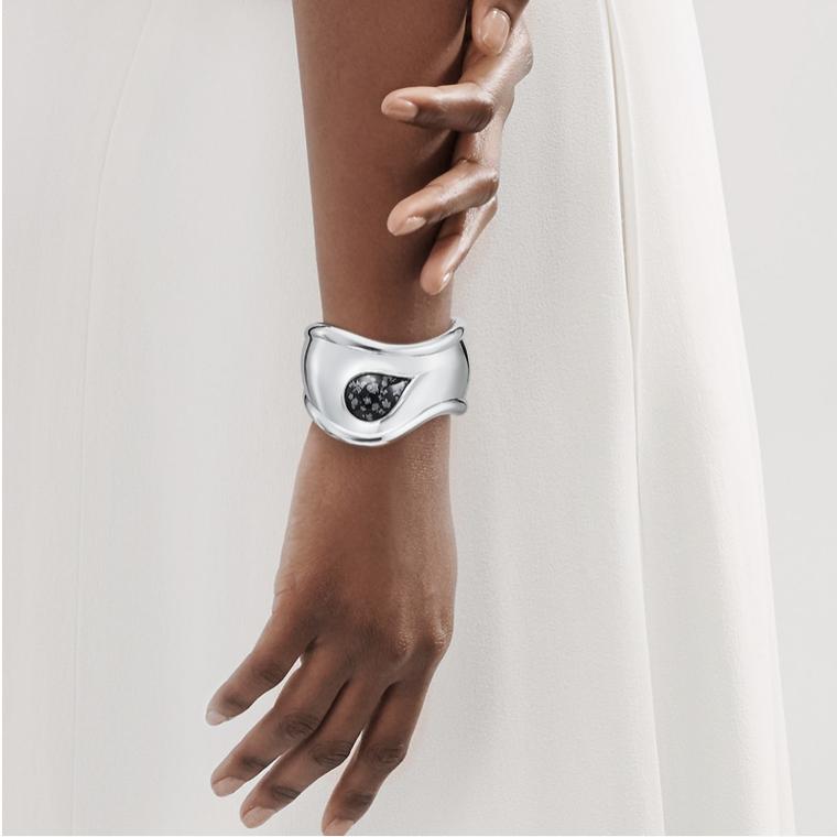 Elsa Peretti Small Bone Cuff by Tiffany on model