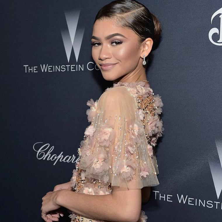 Zendaya in Harry Kotlar pink diamond earrings