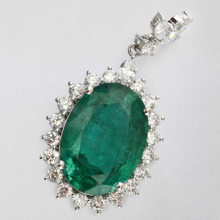 David Jerome Collection Zambian-mined emerald earrings