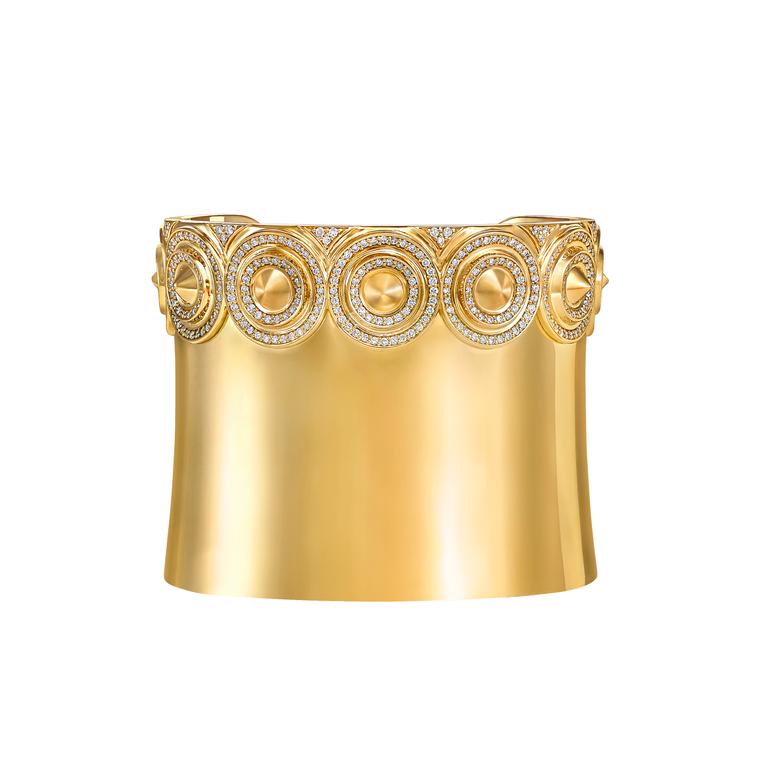 VANLELES Out of Africa Sahara cuff in yellow gold