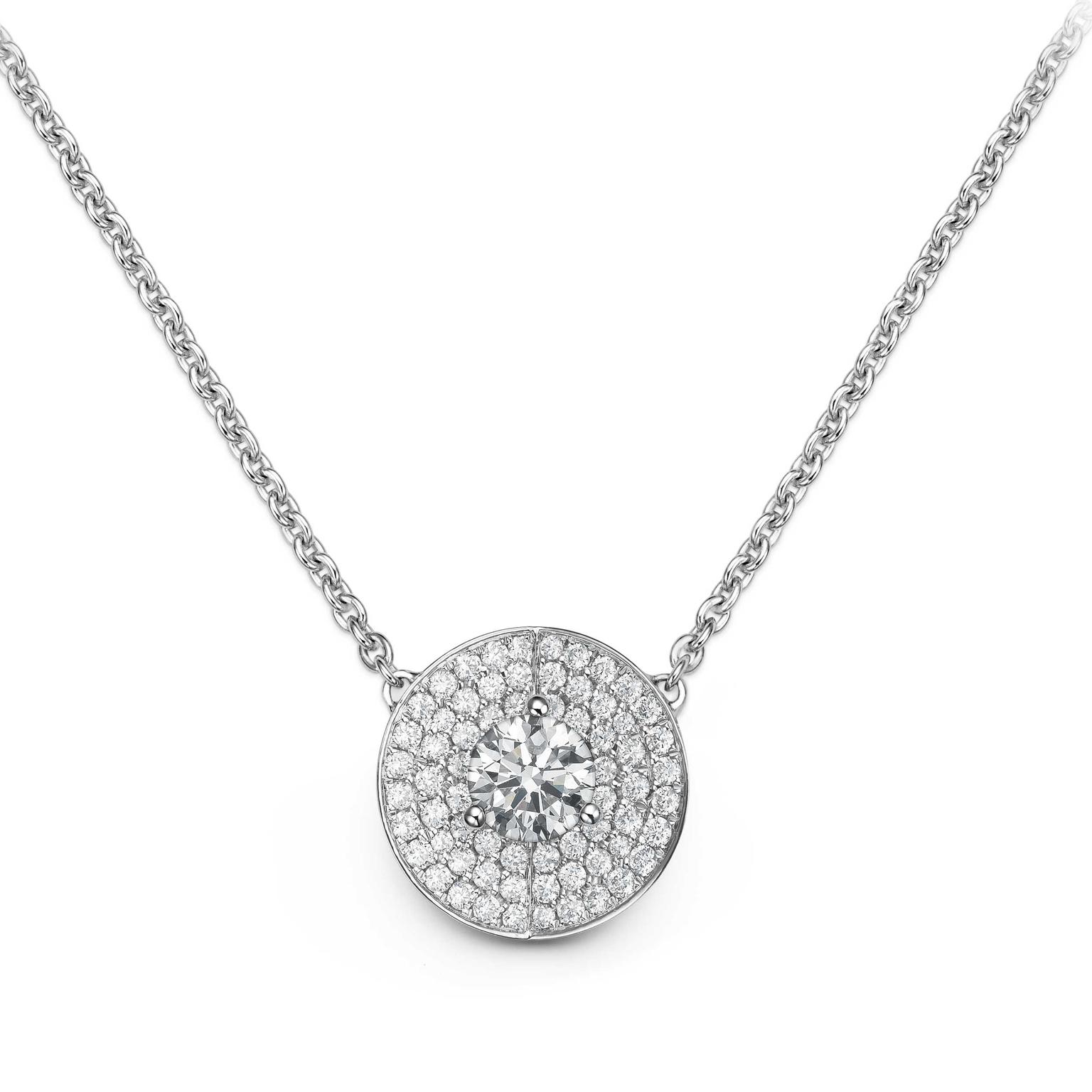 Bucherer B Dimension necklace with diamonds in white gold £4400