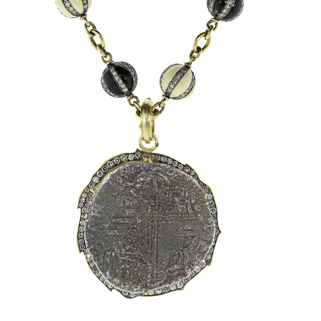 Sylva & Cie Atocha Shipwreck Coin Medallion necklace Sylva & Cie