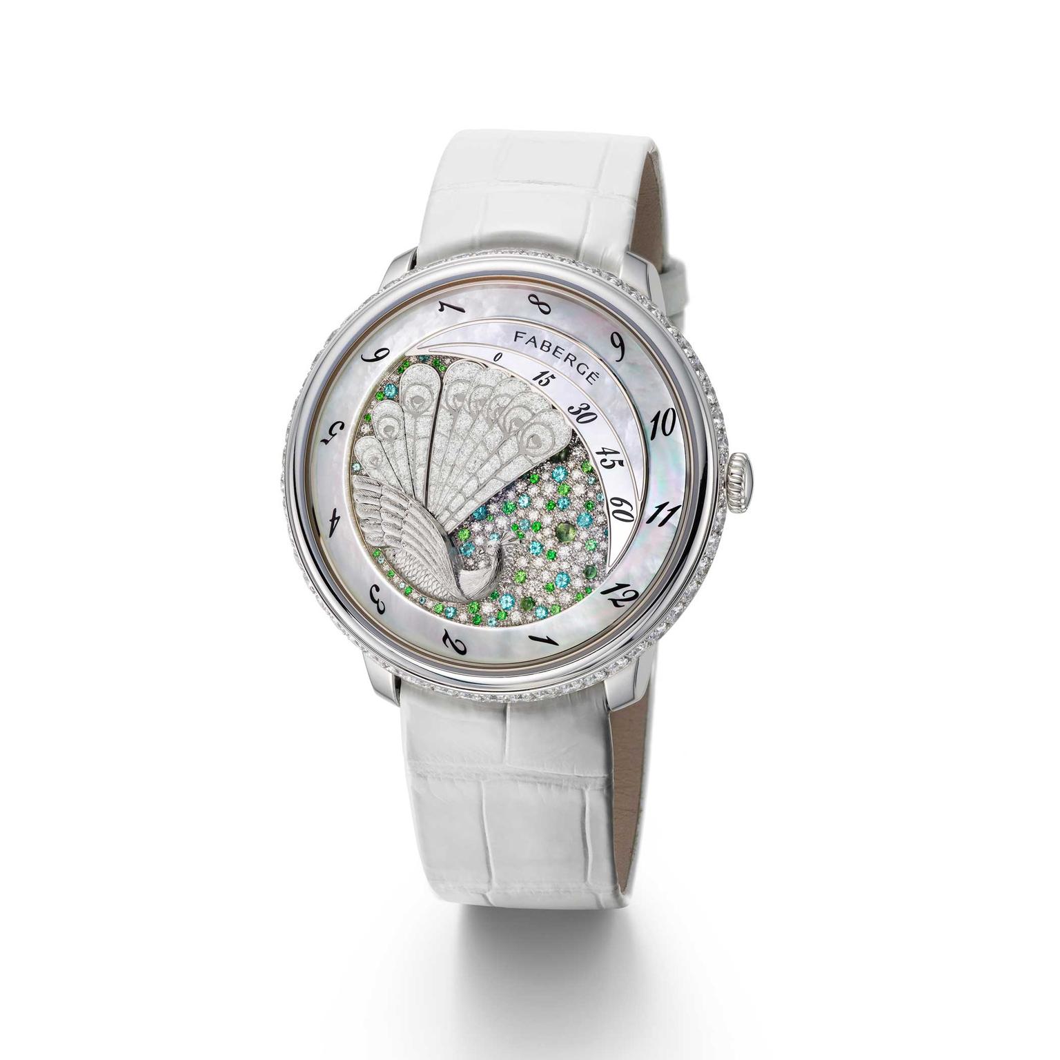 Fabergé Lady Compliquee Peacock timepiece