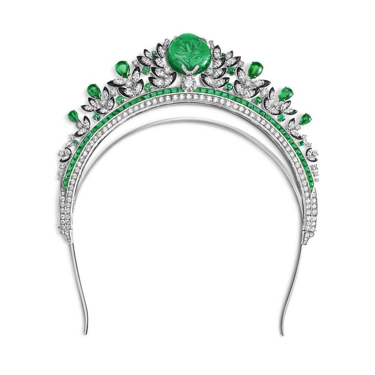 Emerald Garden tiara by Bulgari