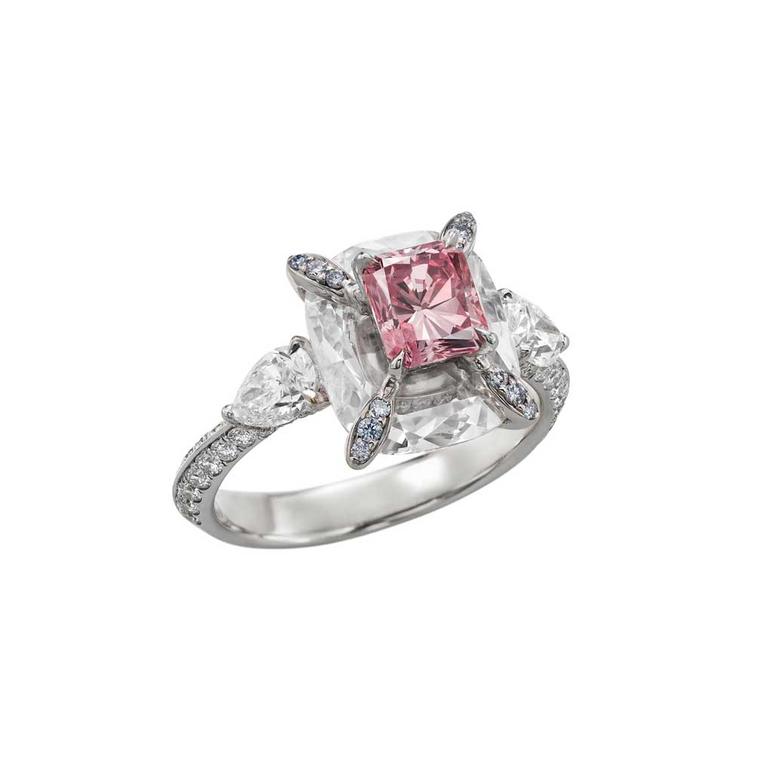 Boghossian pink diamond engagement ring