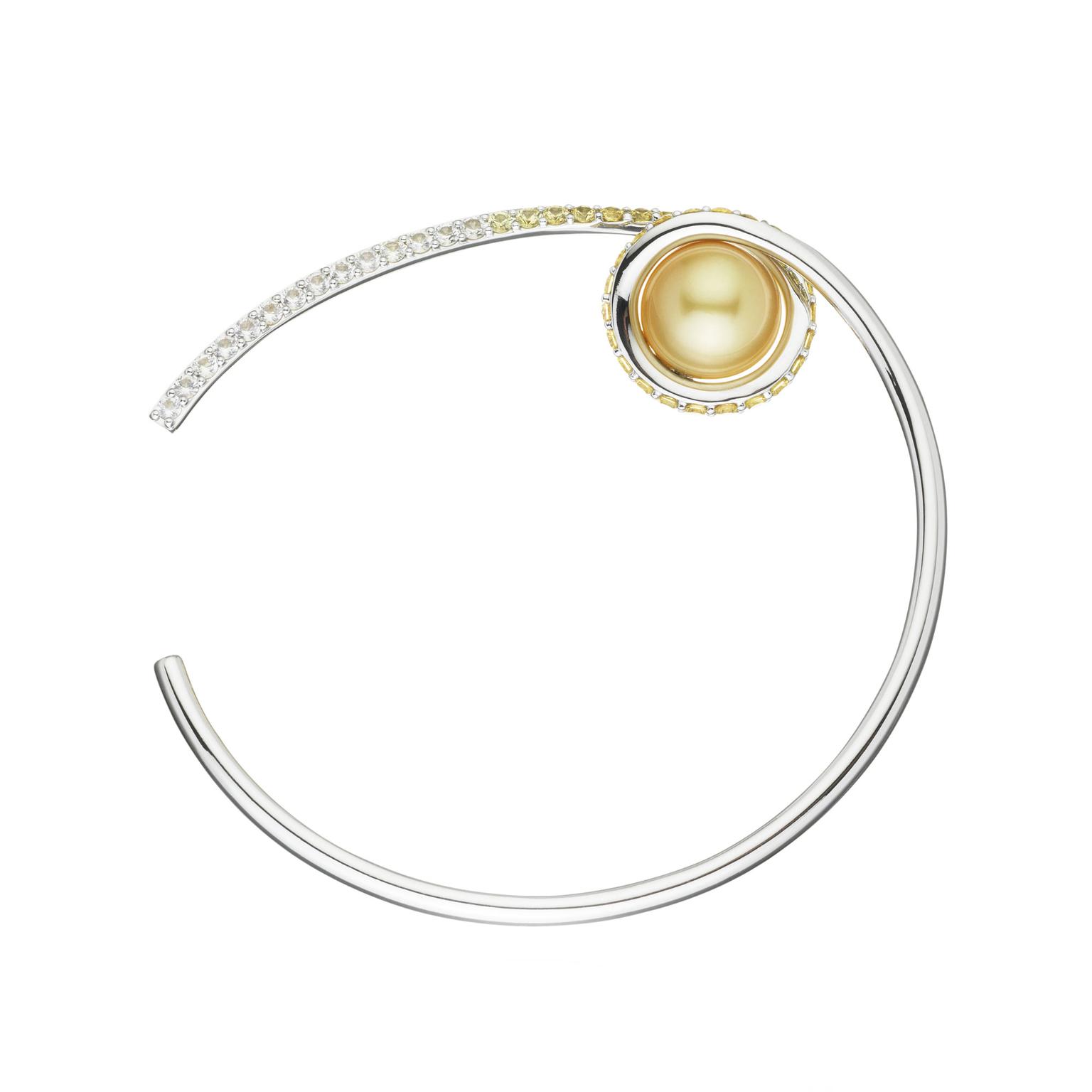 Melanie Georgacopoulos Twist pearl bangle